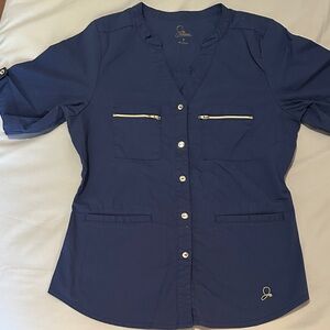 Jaanuu Women's Navy Blue Top